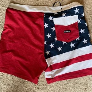 Hurley American Flag swimsuit board shorts